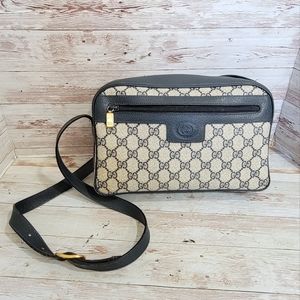 Gucci Black and Beige Crossbody Bag